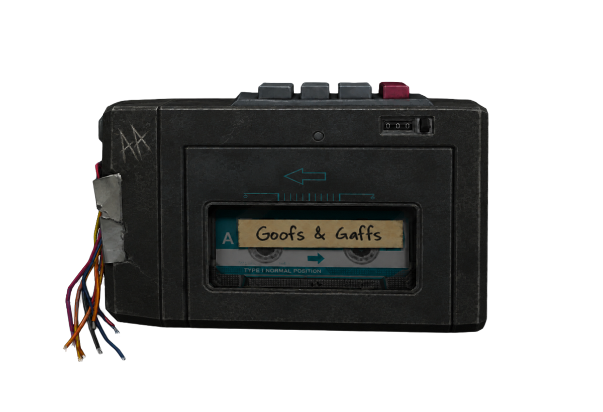 Goofs and Gaffs tape recorder